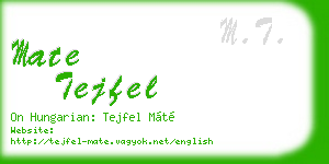 mate tejfel business card