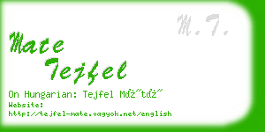 mate tejfel business card